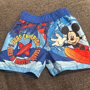 Disney Mickey Mouse Surf Champion Kids Shorts - Blue and Red